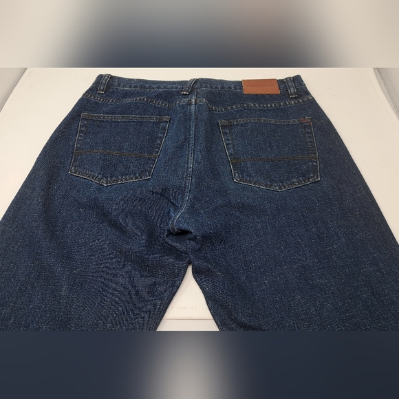 Oliver Spencer Men's Jeans Dark Blue Speckled Button Fly Size 34 Actual 35x32.5 - Picture 9 of 13